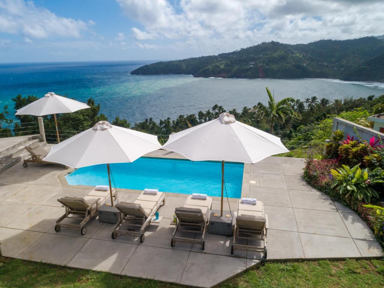 Pagua Bay House - Oceanfront Cabana'S Marigot Buitenkant foto